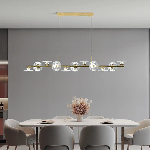 suspension moderne minimaliste en verre et éclairage led créatif - vue 2 sur 12