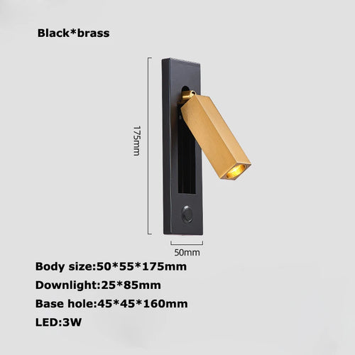 applique murale led rotative avec interrupteur pour lecture - vue 14 sur 21