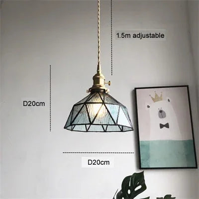 suspension en verre pur avec design ondulé en cuivre - vue 10 sur 9