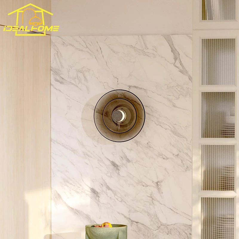 applique murale minimaliste en verre art led design intérieur - vue 5 sur 11