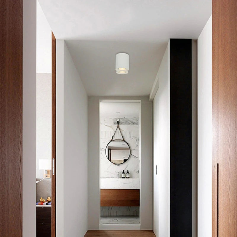 plafonnier led rond avec ampoule remplaçable et angle réglable - vue 5 sur 12