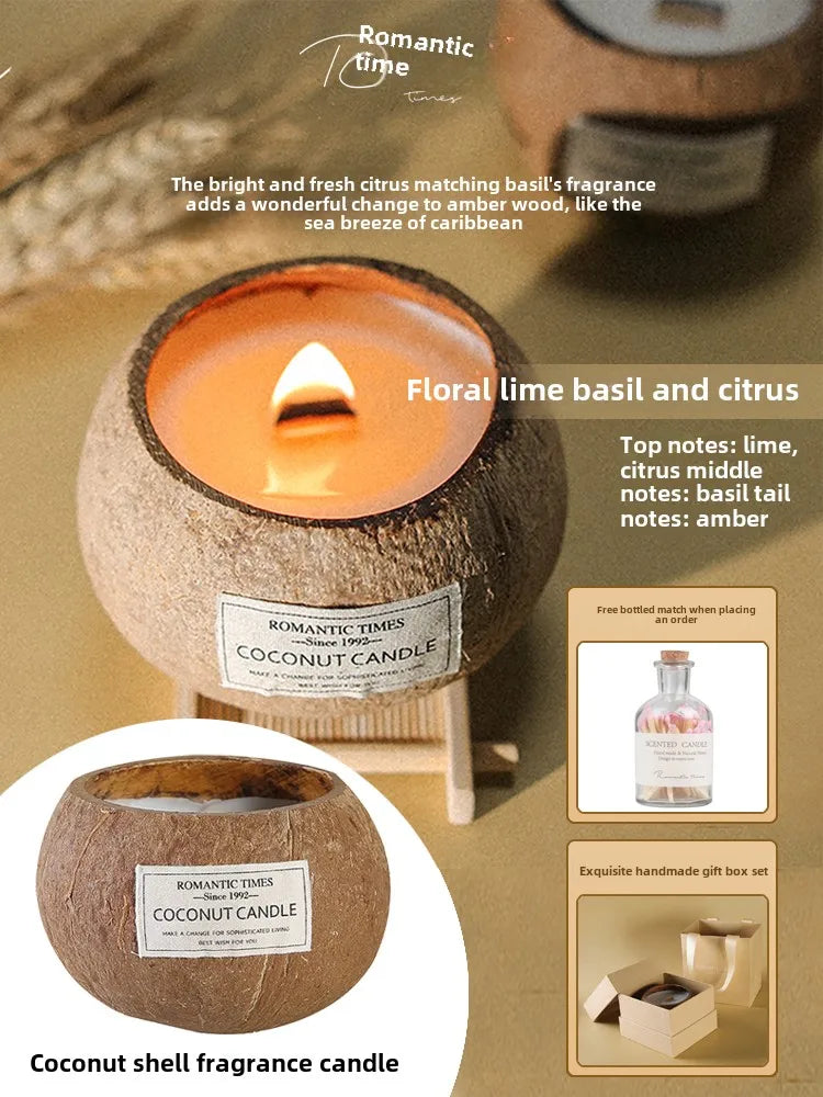 coffret cadeau bougie parfumée noix de coco souvenir de noël - vue 9 sur 20