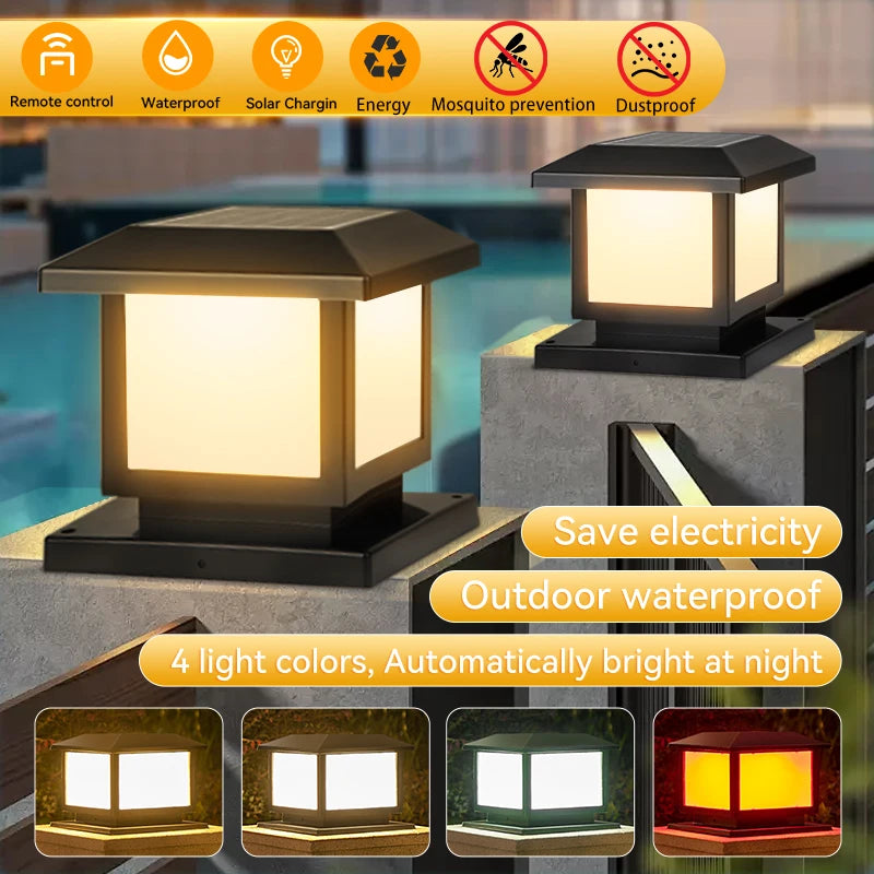 lampes solaires led étanches avec télécommande pour jardin - vue 6 sur 10