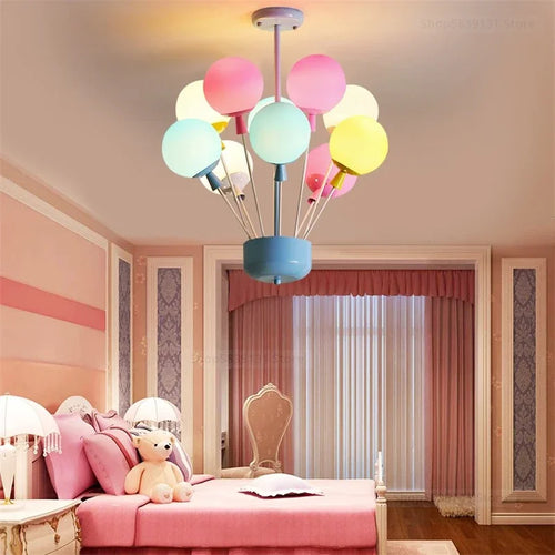 suspension moderne led ballon dessin animé pour enfants - vue 3 sur 9