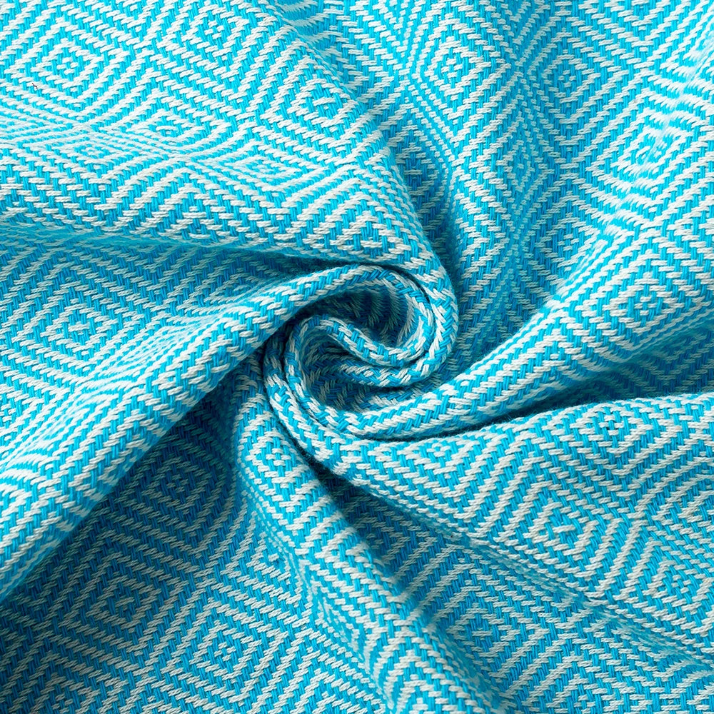 serviette de plage coton jacquard losanges seche rapide - vue 6 sur 6