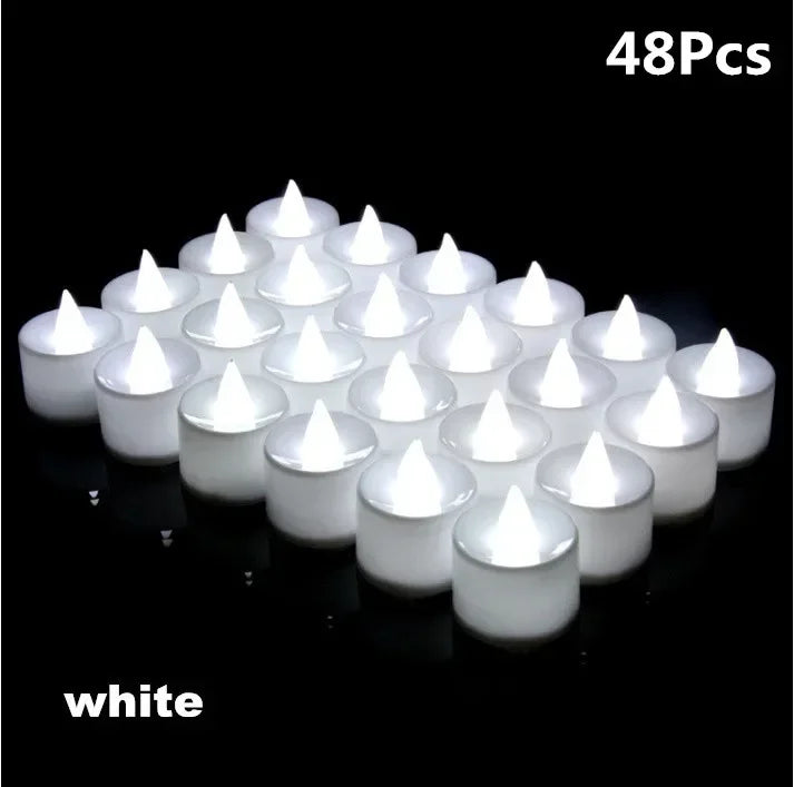 lot de bougies led sans flamme pour décorations de fête romantiques - vue 12 sur 15