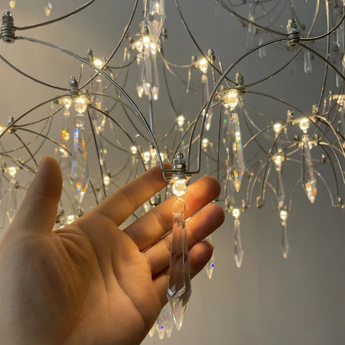 lustre en cristal moderne pour un décor intérieur élégant - vue 5 sur 12