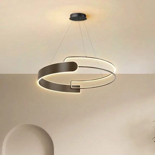 suspension moderne à led pour décoration intérieure réglable de luxe - vue 4 sur 12