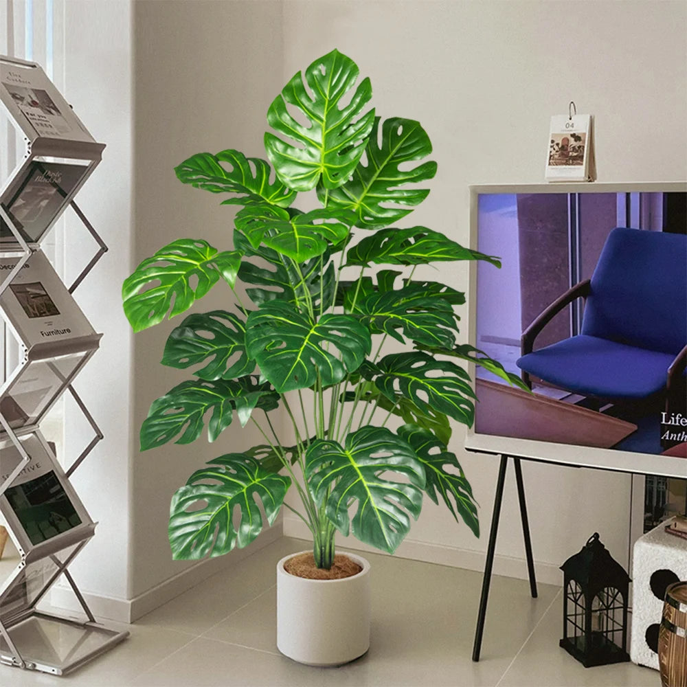 plante monstera artificielle tropicale pour décoration intérieure et extérieure - vue 4 sur 9