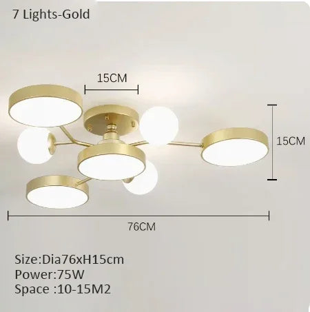 lustre led créatif pour éclairage intérieur moderne - vue 12 sur 18