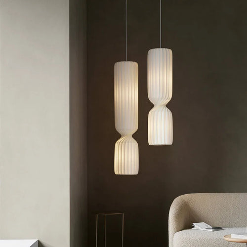 lustre japonais silencieux grande hauteur pour loft duplex restaurant - vue 5 sur 12