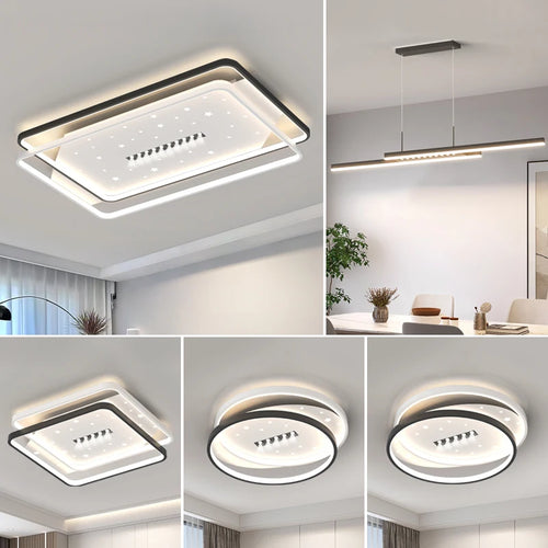 plafonnier led moderne pour intérieur et ambiance élégante - vue 2 sur 9
