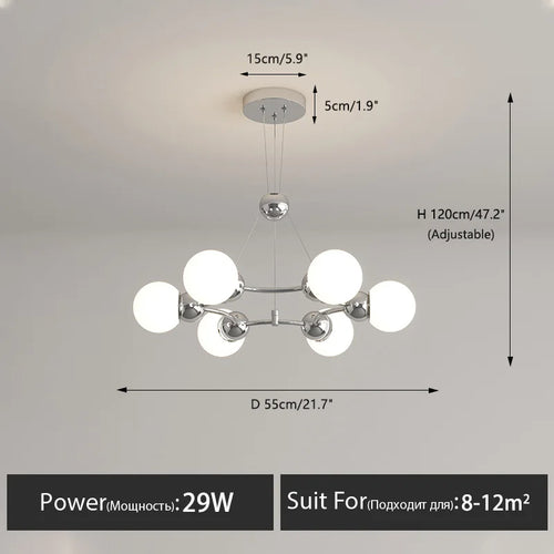 lustre suspendu éclairage décoratif moderne pour la maison - vue 10 sur 21