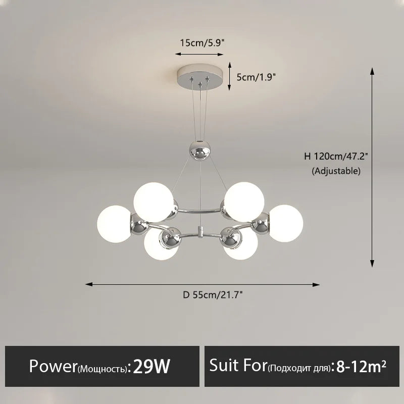 lustre suspendu éclairage décoratif moderne pour la maison - vue 9 sur 21