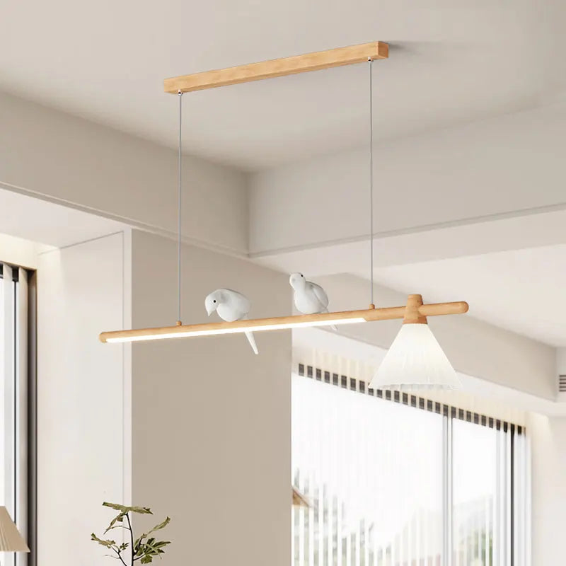 lustre moderne en bois suspension créative pour décoration intérieure - vue 3 sur 10