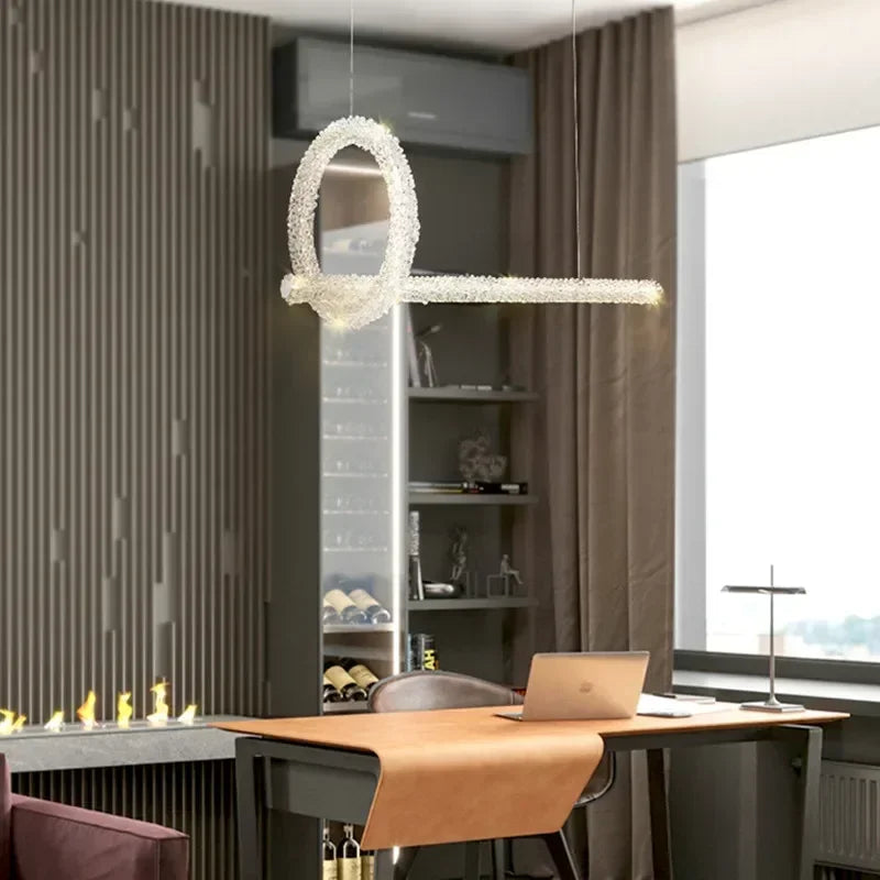 lustre moderne en cristal design pour décoration intérieure élégante - vue 5 sur 23
