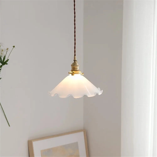suspension en laiton et verre idéale pour loft - vue 6 sur 6