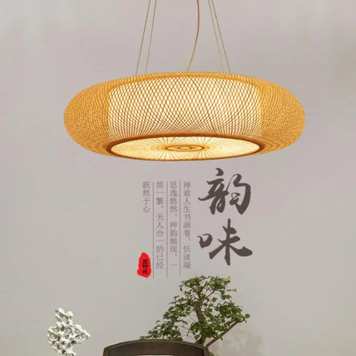 suspension en bambou moderne style chinois pour décoration intérieure - vue 2 sur 10