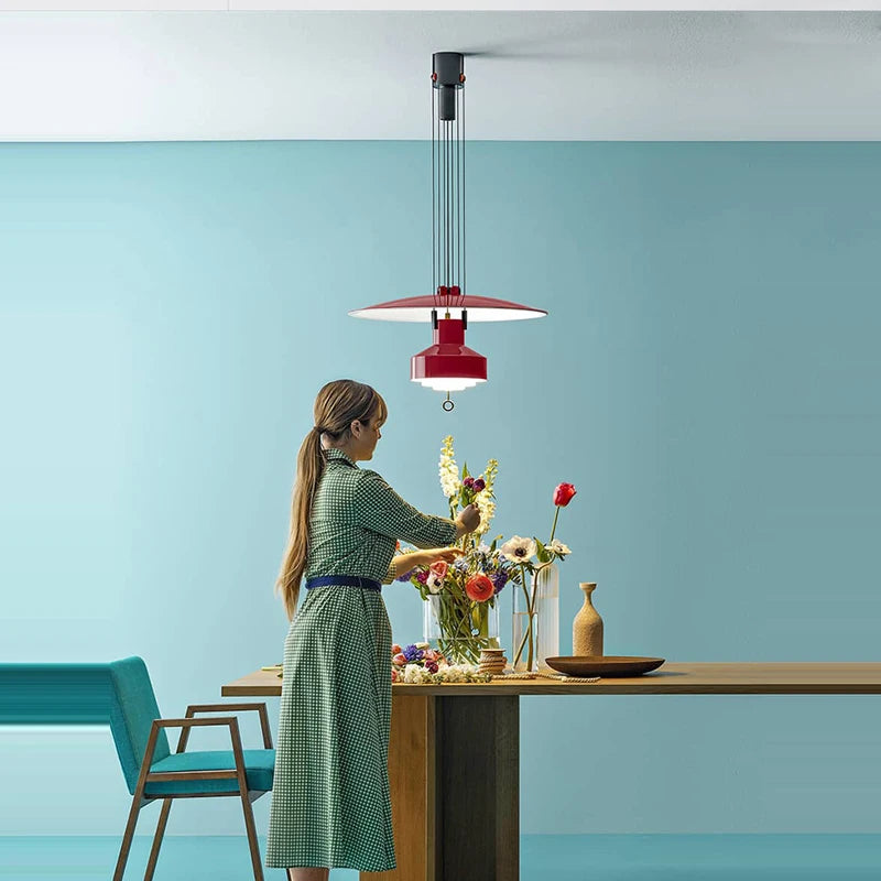 lustre italien flexible en aluminium avec led dimmable - vue 4 sur 14