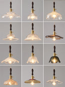 suspension moderne en laiton et verre pour intérieur