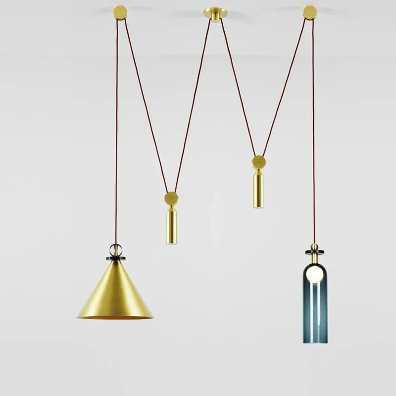 suspension en métal réglable design pour éclairage intérieur décoratif - vue 25 sur 25