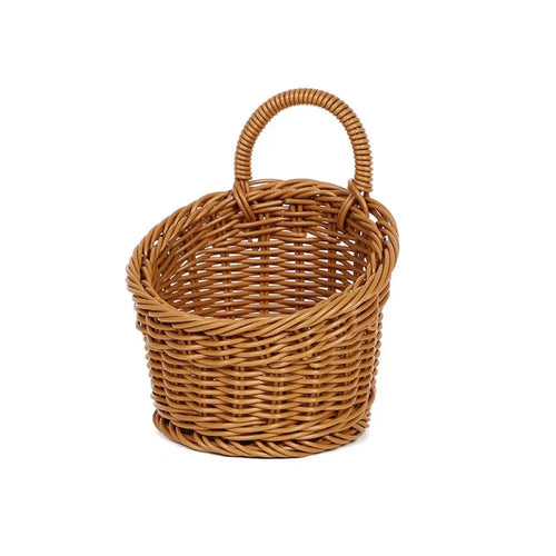 panier de rangement en rotin tissé à la main pour fruits légumes et fleurs - vue 14 sur 14
