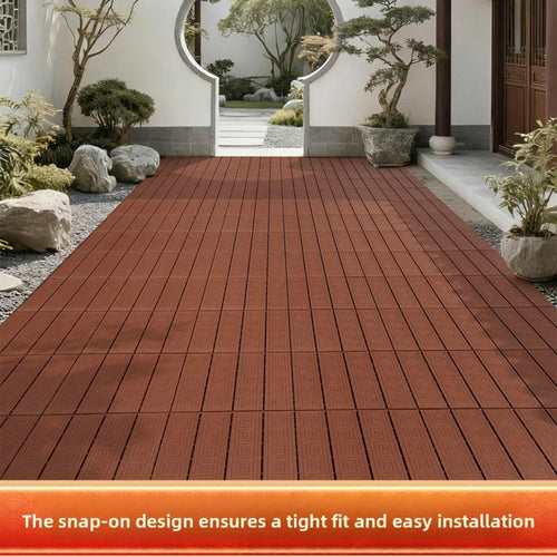 Dalles terrasse clipsables bois composite antidérapantes 11 pièces - vue 7 sur 6