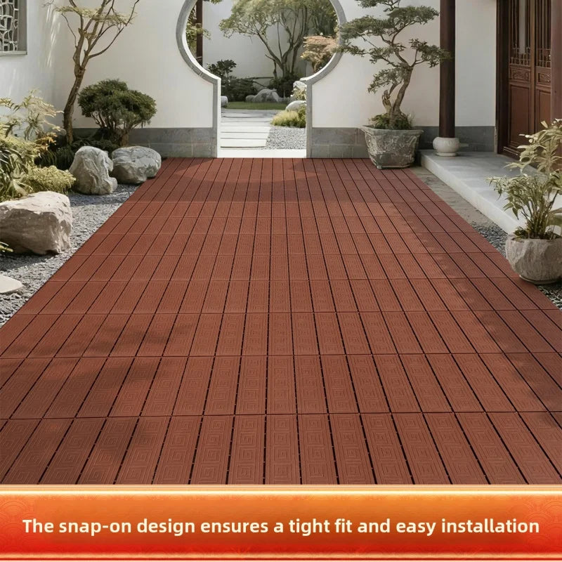Dalles terrasse clipsables bois composite antidérapantes 11 pièces - vue 6 sur 6