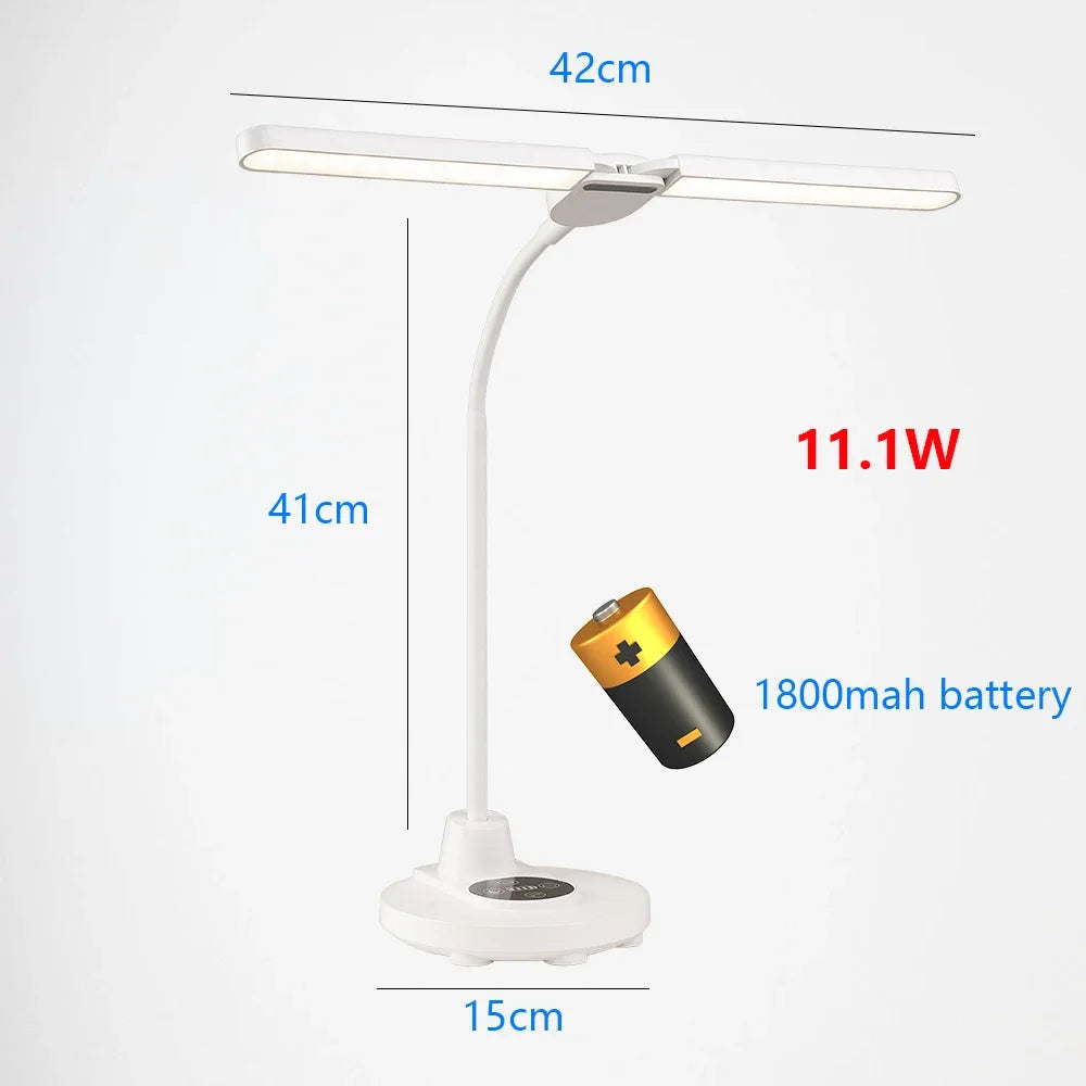 lampe de bureau tactile led pliable col de cygne protection des yeux - vue 10 sur 13
