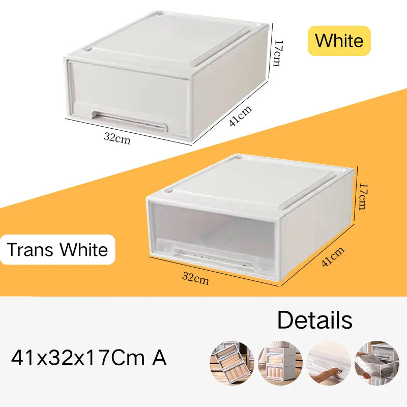 tiroirs empilables en plastique transparent pour rangement pratique - vue 42 sur 48