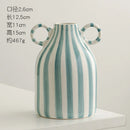 vase en céramique peint à la main avec oreilles décoratif amusant