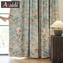 Rideau occultant moderne motif floral pour chambre salon