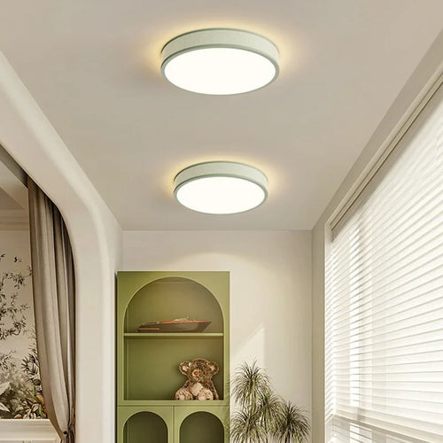 qiyimei plafonnier led style cercle carré décoratif - vue 4 sur 22