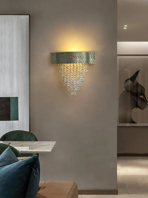 lustre en cristal cuivre postmoderne avec led dimmable - vue 4 sur 21