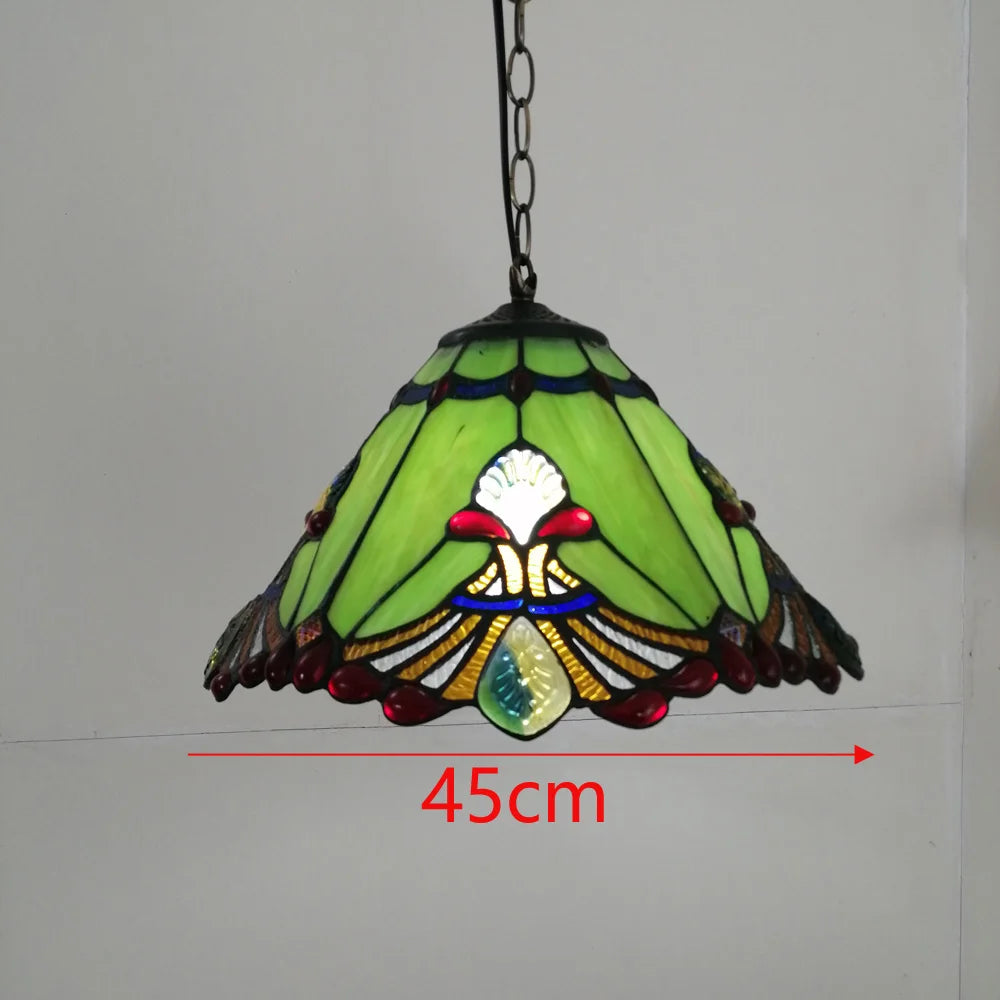 lustre tiffany vitrail style méditerranéen pour intérieur élégant - vue 22 sur 22