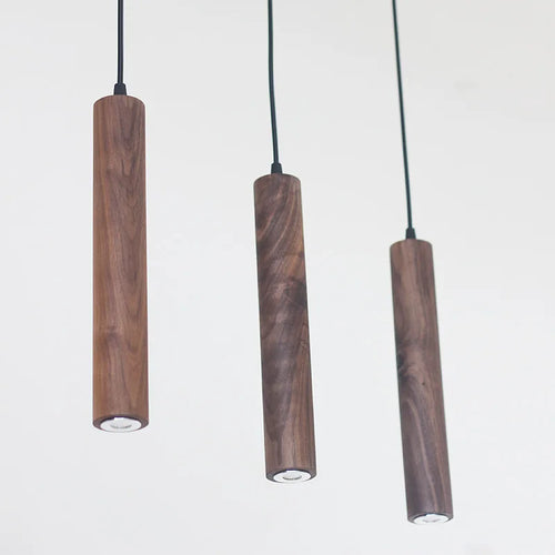 lampe suspendue led moderne en bois décoratif pour intérieur - vue 3 sur 8