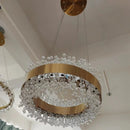 lustre led en cristal moderne hauteur réglable décoration maison