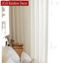Voilage style lin translucide pour salon chambre fenêtre