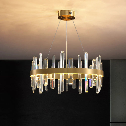 lustre en cristal à led design moderne pour intérieur - vue 3 sur 11