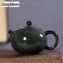 Theiere artisanale celadon craquele 300ml style longquan luxe