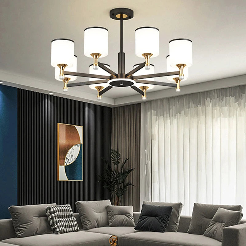 lustre nordique 15 têtes design moderne luxe pour intérieur lumineux - vue 3 sur 16
