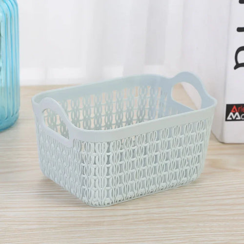 panier de rangement portable en rotin et plastique pour divers articles - vue 10 sur 9
