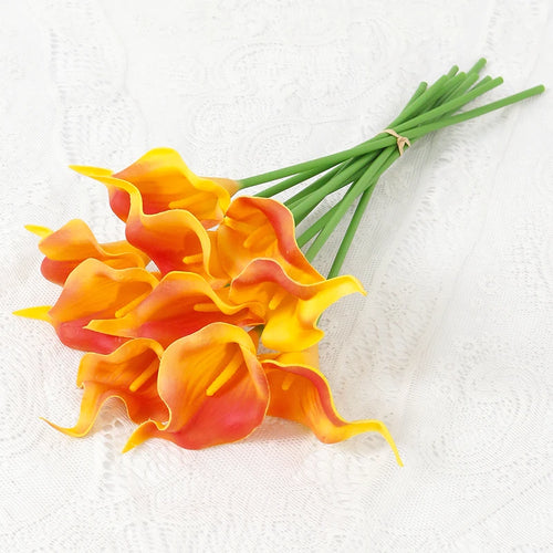 lot de fleurs artificielles lys calla pour mariage et décoration florale - vue 18 sur 23