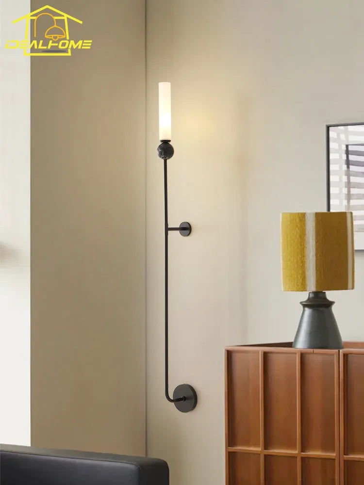 applique murale design en marbre et cuivre pour intérieur moderne - vue 4 sur 11
