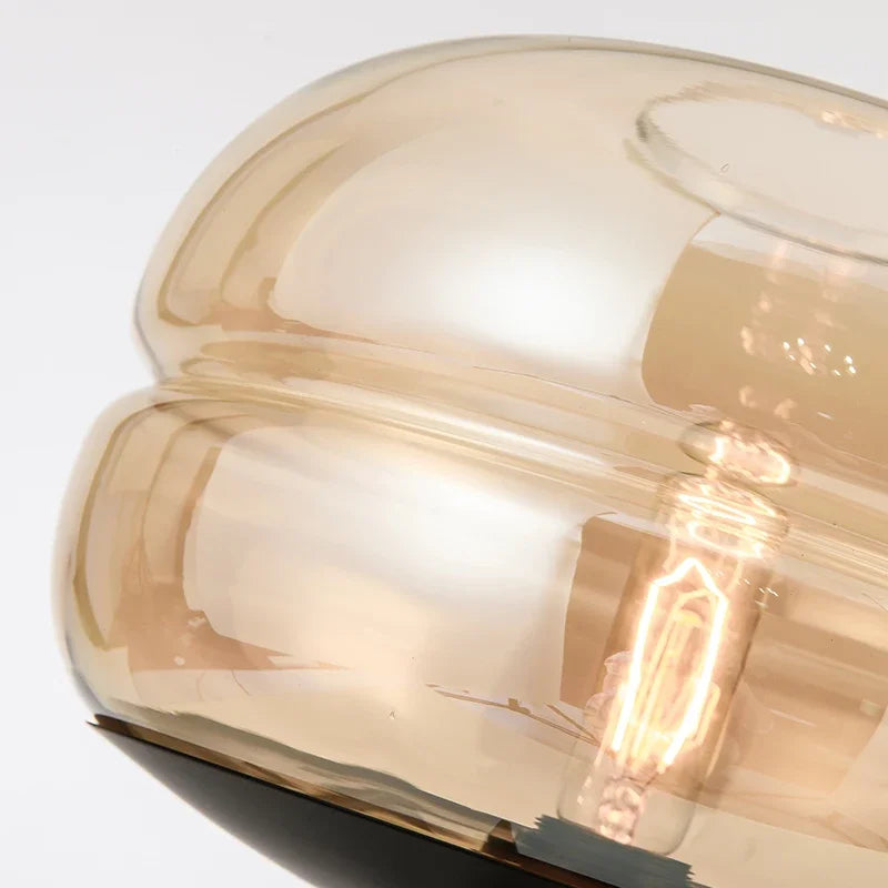 lampe de table led nordique moderne en verre pour décoration nocturne - vue 5 sur 10