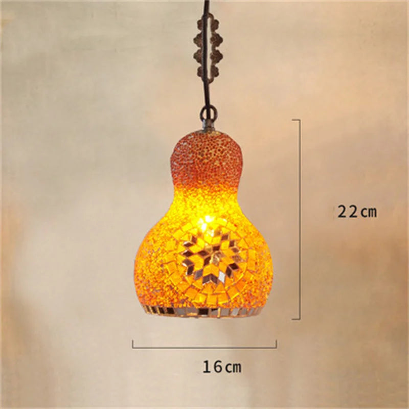 lustre en mosaïque turque fait main style art déco romantique en verre coloré - vue 13 sur 16