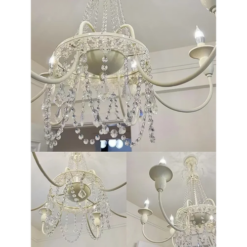 lustre en cristal style français pour chambre de princesse - vue 5 sur 11