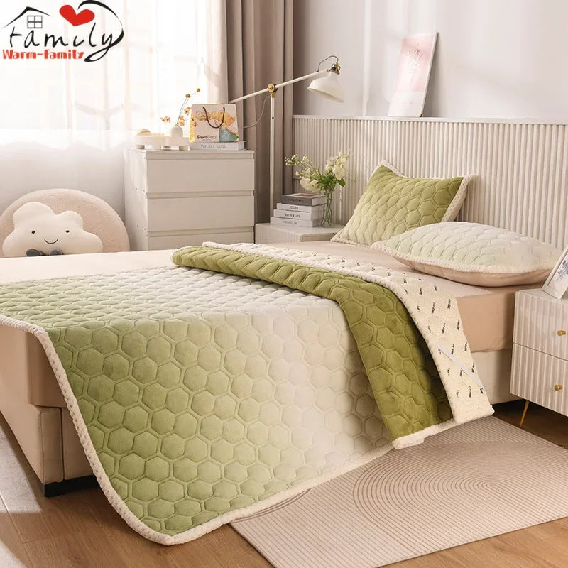 surmatelas doux pour étudiants en peluche pour lit simple ou double - vue 5 sur 18