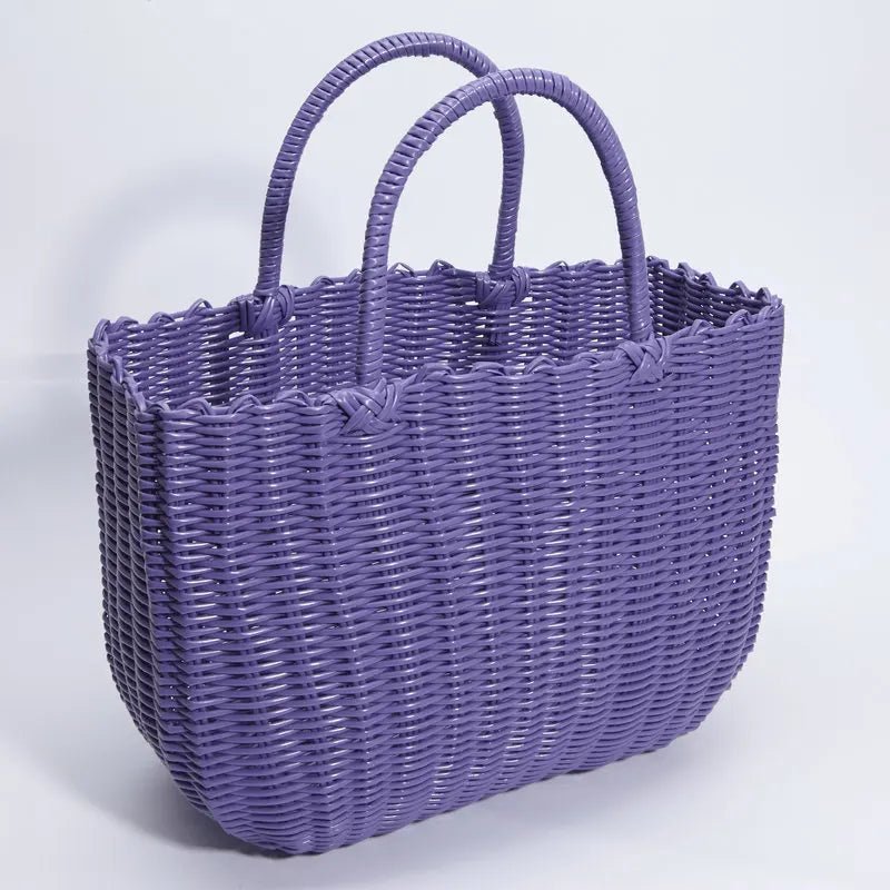panier tissé imitation rotin pour pique-nique en extérieur - vue 17 sur 22