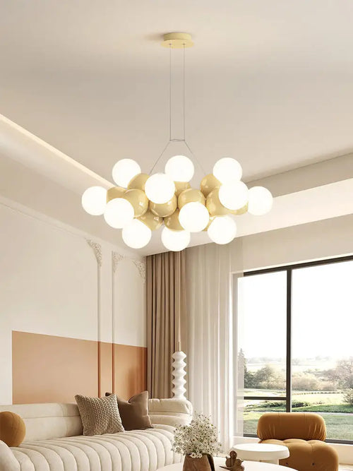lustre moderne à led en fer pour décoration intérieure - vue 6 sur 12